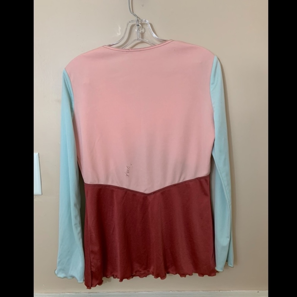 1970s Vintage Tri Color Top - Picture 3 of 3